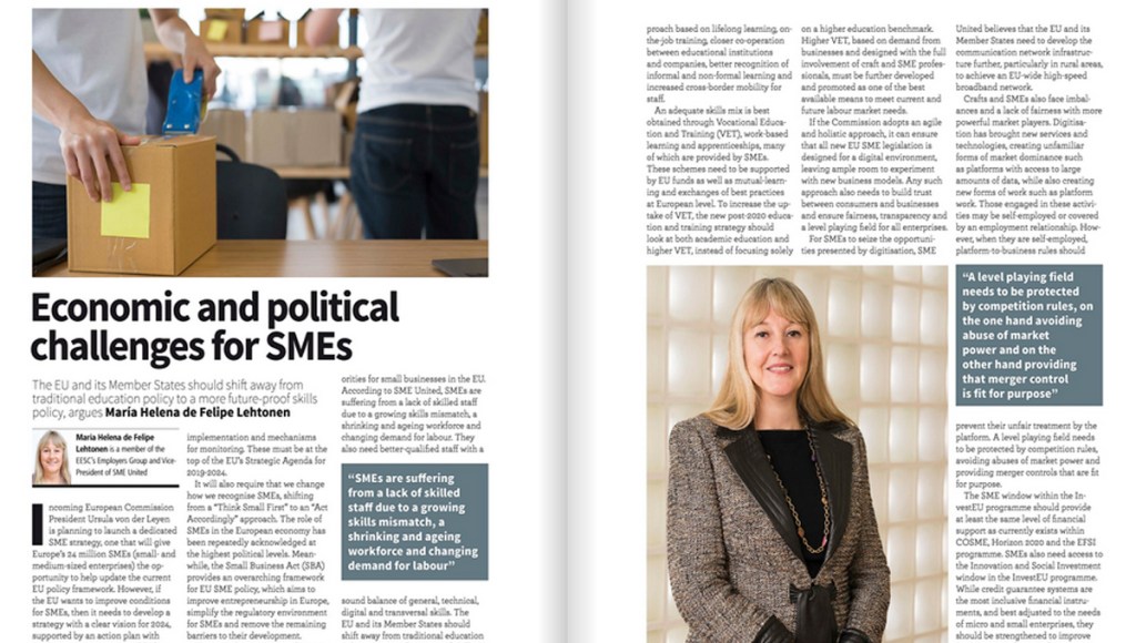 Economic and political challenges for&nbsp;SMEs